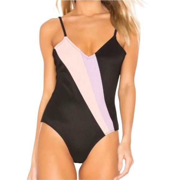 NWT Lovers + Friends Color Block Thong Bodysuitt - Picture 1 of 8